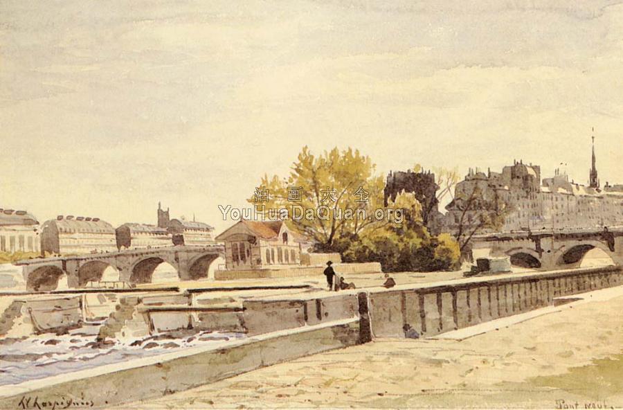 Pont Neuf Paris - 亨利·约瑟夫·哈尔皮涅斯